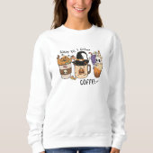 Sweatshirt Coupe du café d'Halloween (Devant)