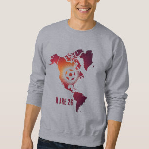 Sweatshirt Coupe du Monde 2026 Amériques Carte de Football Sw