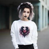 Sweatshirt Couple Corbeau Gothique