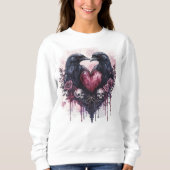 Sweatshirt Couple Corbeau Gothique (Devant)