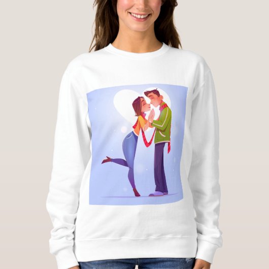Sweatshirt couple de la Saint-Valentin (Devant)