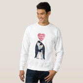 Sweatshirt Couple Empereur Penguins Saint-Valentin (Devant entier)