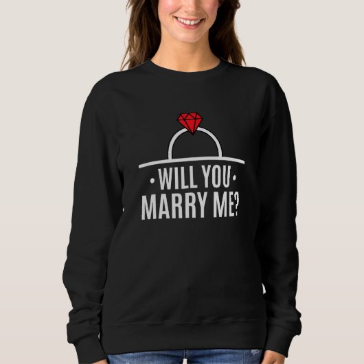 Sweatshirt Couple Engagé Se Marier - Épouser Mon Mariage (Devant)