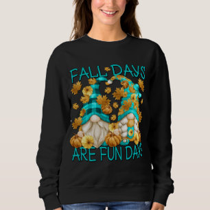 Sweatshirt Couple Gnome D'Automne Pour Gardener Funny Fall Q
