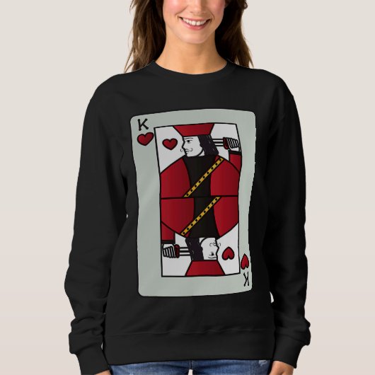Sweatshirt Couple King of Heart Card Valentines  Pair (Devant)