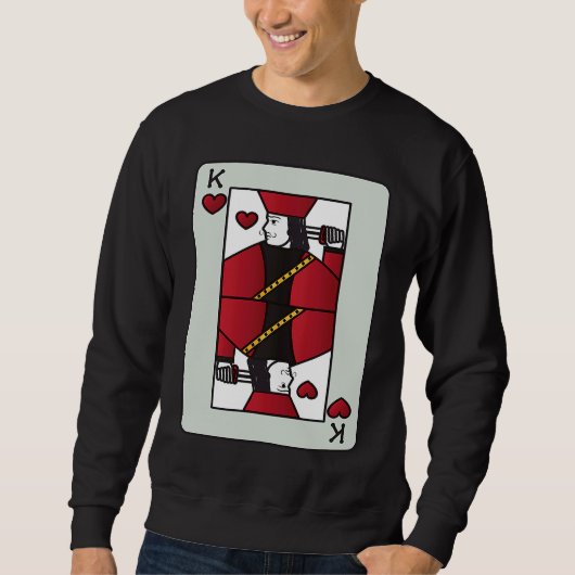 Sweatshirt Couple King of Heart Card Valentines  Pair (Devant)