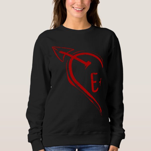 Sweatshirt Couple Valentine Heart for Her E 2023 Happy Valent (Devant)