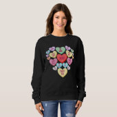 Sweatshirt Couple Valentine s Day Heart Candy Conversation (Devant entier)