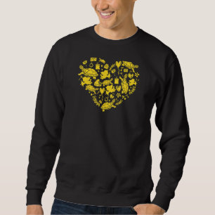 Sweatshirt Couples de tortues Valentines Jour Coeur Forme Cup