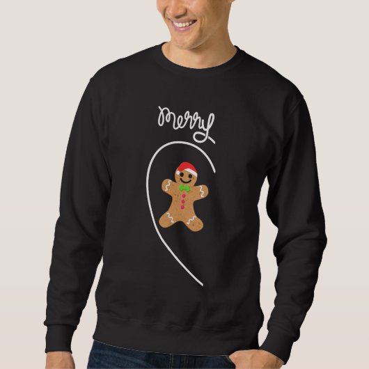 Sweatshirt Couples Joyeux Noël Gingerbread Garçon Drôle Matc (Devant)