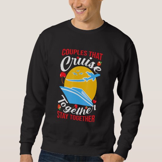 Sweatshirt Couples Qui Croisent Ensemble Restent Rétro D (Devant)