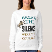 Sweatshirt Courage Briser le Silence (Devant)
