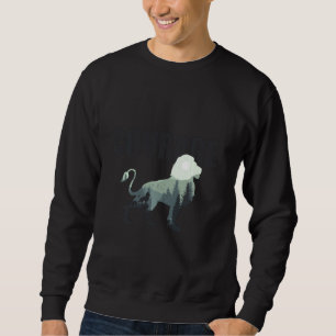 Sweatshirt Courage Lion Vertu Minimaliste Funny Graphisme Nov