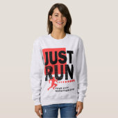 Sweatshirt Courez juste Red Marathon Runner Track Race femmes (Devant entier)