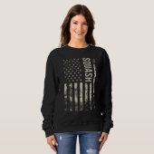 Sweatshirt Courge du drapeau américain vintage (Devant entier)