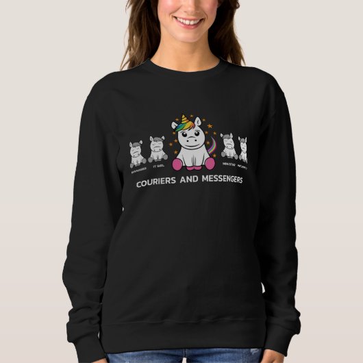 Sweatshirt Couriers and messengers  unicorn for employees (Devant)