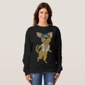 Sweatshirt Courir le Chihuahua (Devant entier)