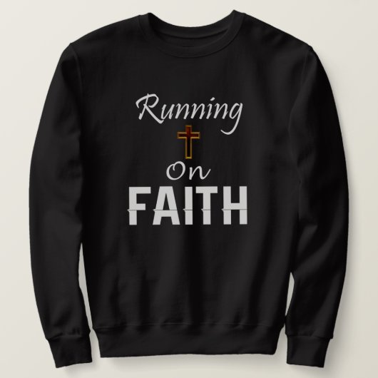 Sweatshirt Courir sur le coureur de la foi (Design devant)