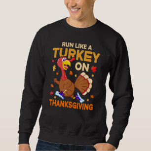 Sweatshirt Courir Thanksgiving Turquie Coureur Garder Fit Gym