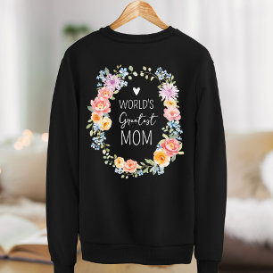 Sweatshirt Couronne de fleurs de la plus grande maman pour la