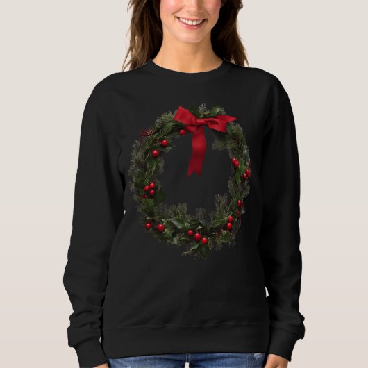 Sweatshirt Couronne de Noël (Devant)