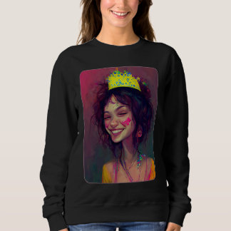 Sweatshirt Couronne de princesse de fête célébration amusante