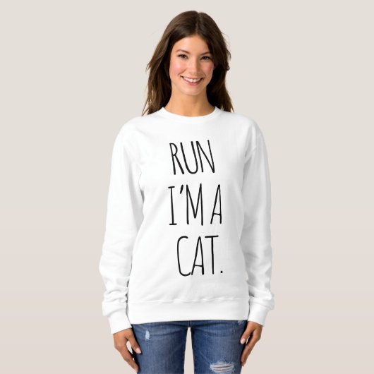 SWEATSHIRT COURS JE SUIS UN CHAT (Devant entier)