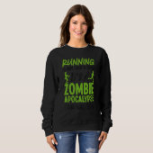 Sweatshirt Course à pied Runner Semi-Marathon Zombie La cours (Devant entier)