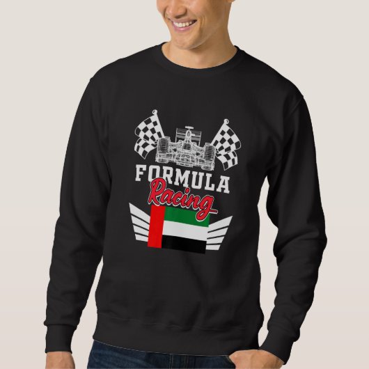 Sweatshirt Course automobile d'Abu Dhabi Drapeau EAU Voiture (Devant)