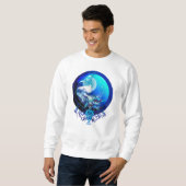 SWEATSHIRT COURSE DE LUNE BLUE TURTTUE SEA (Devant entier)