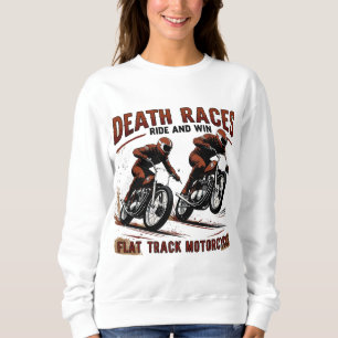 Sweatshirt Course de moto vintage Flat Track - Course à la mo