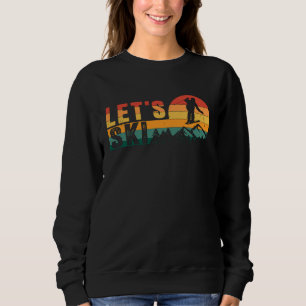 Sweatshirt Course de ski vintage Sports d'hiver Ski rétro