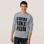 Sweatshirt Course de vélo de bain (Devant entier)