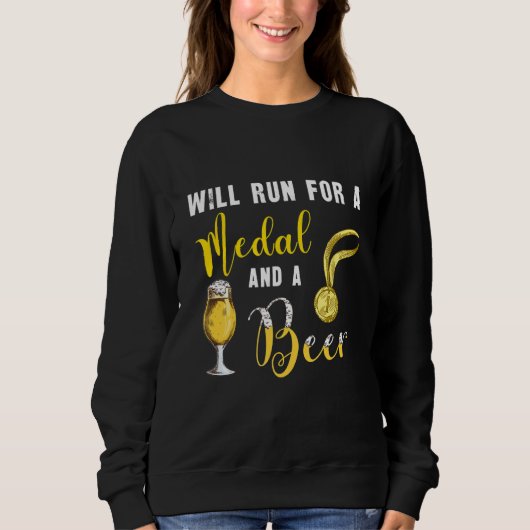 Sweatshirt Course D'Obstacle Teed Se Dirige Pour Une Médaille (Devant)