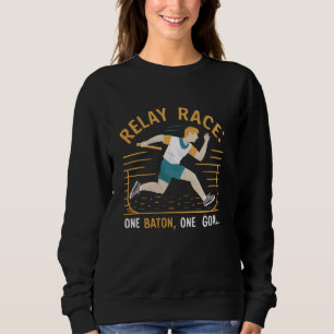 Sweatshirt Course Relais Course Athlète Piste Et Sprinter De