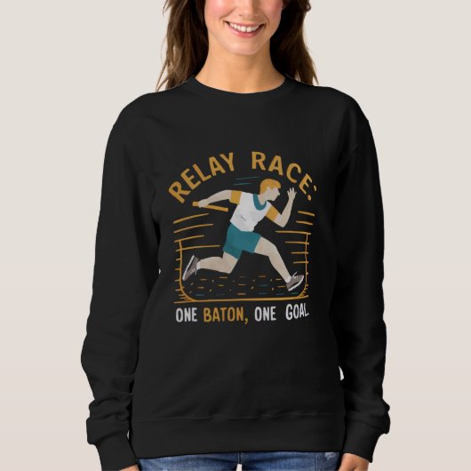 Sweatshirt Course Relais Course Athlète Piste Et Sprinter De (Devant)