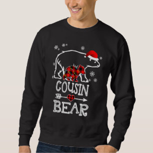 Sweatshirt cousin Bear , cousin Red Buffalo Plaid Cousin Bear