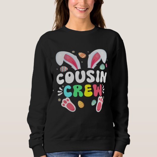 Sweatshirt Cousin Crew Easter Bunny Family Matching Toddler B (Devant)