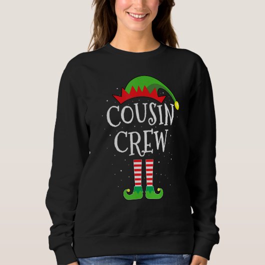 Sweatshirt Cousin Crew Elf Cute Xmas Pajama Matching Party Ch (Devant)