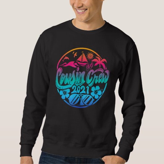 Sweatshirt Cousin Crew Famille Été Vacances Plage Croisière S (Devant)