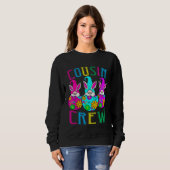 Sweatshirt Cousin Crew Gonmes Love Cool Eggs Bunny Happy East (Devant entier)