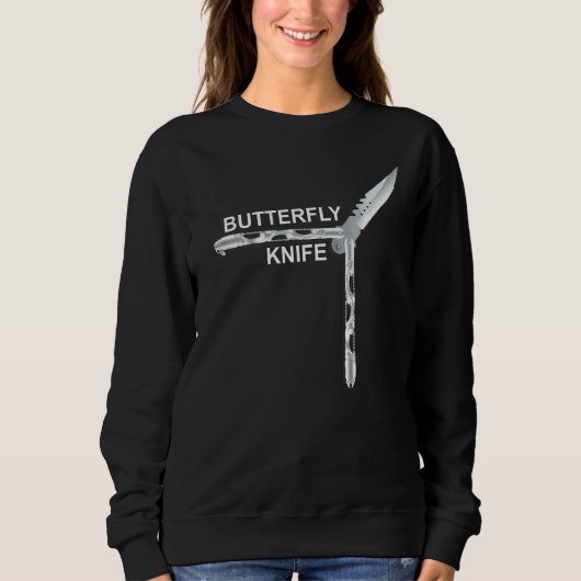 Sweatshirt Couteau Papillon Knifes Balisong Flipping Papillon (Devant)