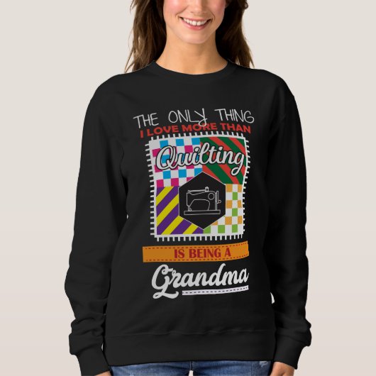 Sweatshirt Couture piquante de Quilter de cadeau de (Devant)