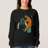 Sweatshirt Couture vintage de chat (Devant)