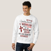 Sweatshirt Couvert Par Le Sang De Jésus Et Né À Augu (Devant entier)