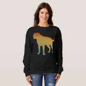 Sweatshirt Couverture faciale du Masque Silhouette Dog Rottwe (Devant entier)