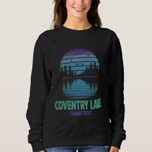 Sweatshirt Coventry Lake Connecticut Extérieur Vintage (Devant)