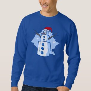 Sweatshirt covid amusant papier toilette de noël bonhomme de