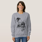 Sweatshirt covid statue de la liberté masque faciale (Devant entier)