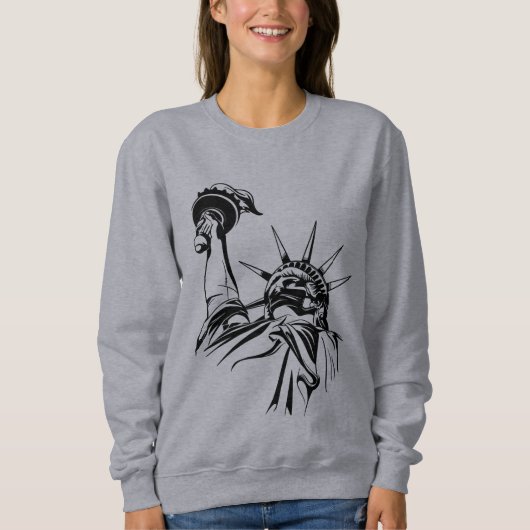 Sweatshirt covid statue de la liberté masque faciale (Devant)